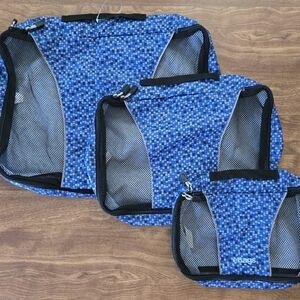 eBags Blue Tiles Classic Packing Cubes 3-Piece Set